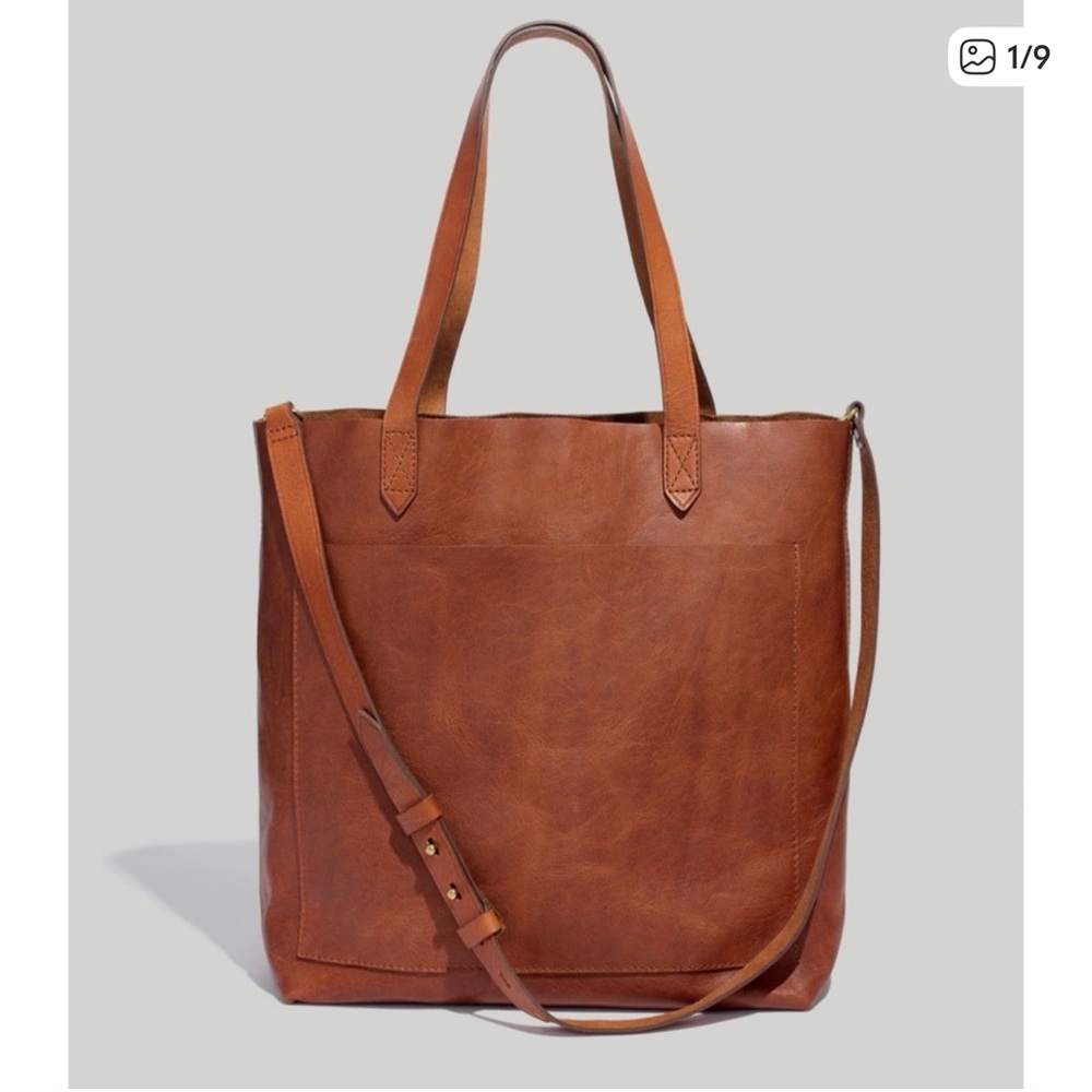 Madewell Medium Transport Leather Tote Bag